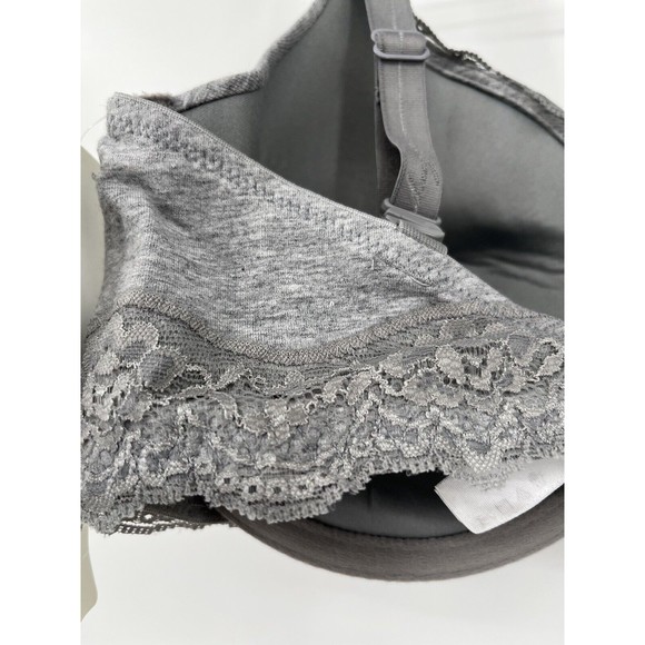 NEW DKNY‎ TSHIRT BRA WITH CONVERTIBLE HOOKS SIZE 32DD GRAY STYLE 458270 - Picture 7 of 10